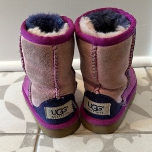Used toddler UGGS - multi color - purple and navy - size 6